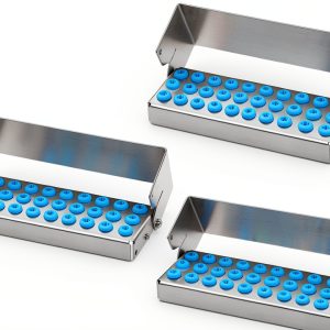 VIBURISH Dental Bur Block Stainless Steel Hygienic Cover-0