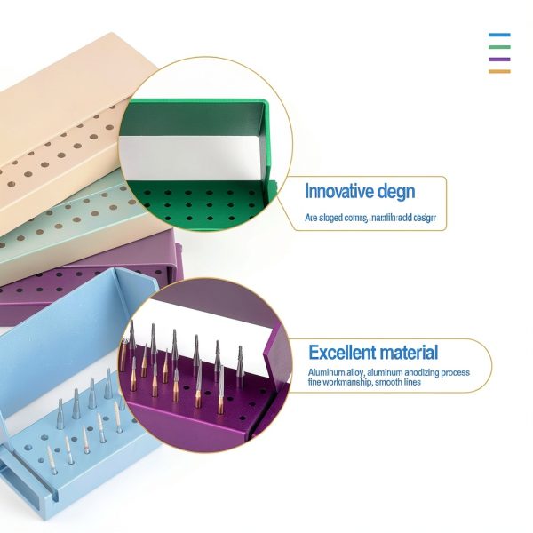 ZhongRui Dental Bur Block Aluminum Organizer 30 Holes-2