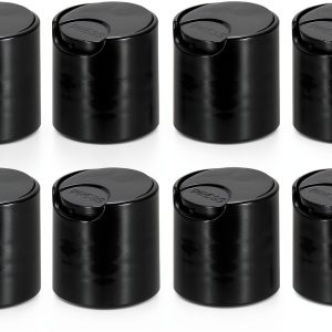 PATIKIL Black PP Plastic Flip Top Bottle Caps 12 Pack-0