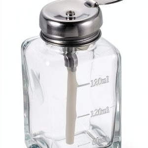 Harfington Glass Dispenser Bottle Push Down Reusable Beauty-0