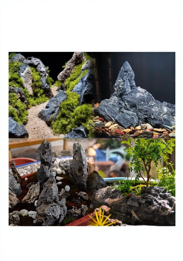 Seiryu Stone Aquarium Rock by ChaoLeHo Natural Slate - 20lb & 5lb-3