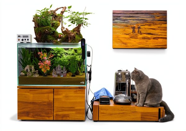 Aquarium Castle Decoration Set Mechpia 13‑Piece Resin Fish Tank Kit-5