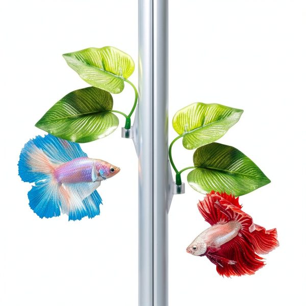 Betta Fish Leaf Hammock 4 Pack Double Leaf Design by CousDUoBe-4