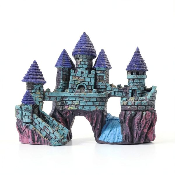 Aquarium Castle Decoration Set Mechpia 13‑Piece Resin Fish Tank Kit-4